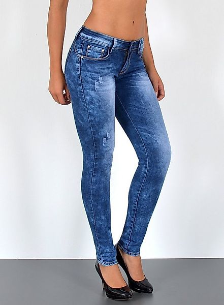 ESRA Skinny-fit-Jeans Jeans Skinny Damen Hose Enger hohe Bund-Höhe Damen Je günstig online kaufen