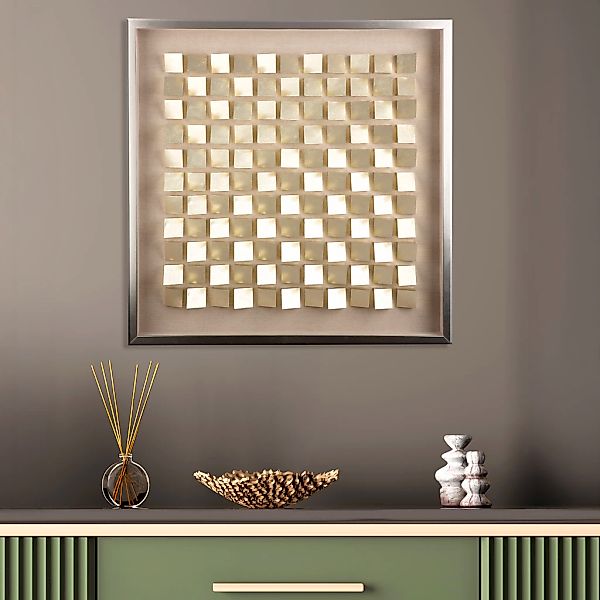 Casablanca by Gilde Bild mit Rahmen "Bild quadratisch Rise champagnerfarben günstig online kaufen