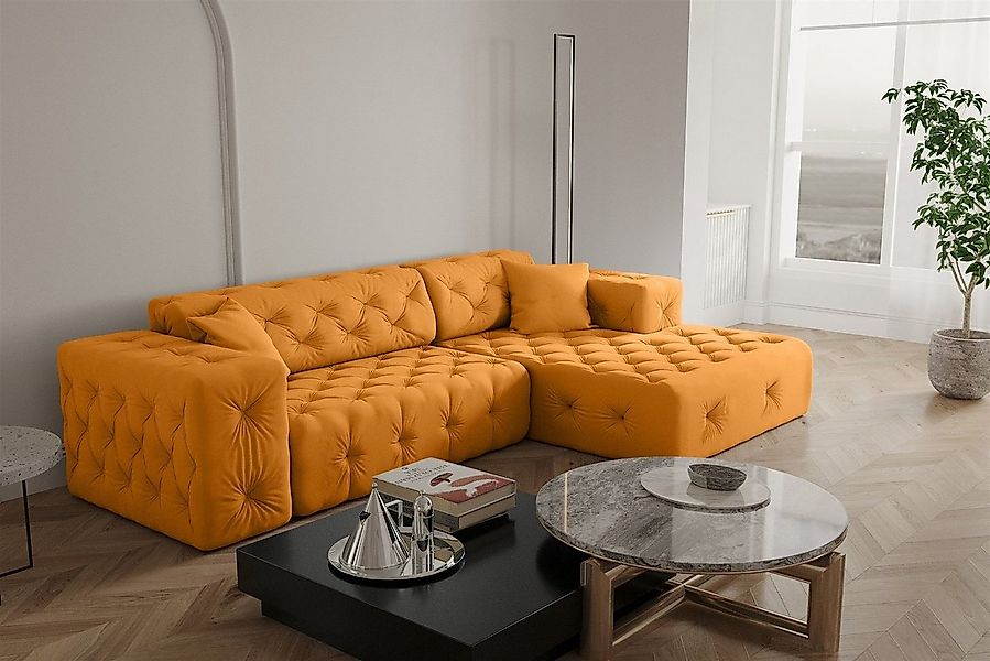 Fun Möbel Ecksofa Ecksofa Designersofa CHANTAL in Stoff Opera Velvet, Ottom günstig online kaufen