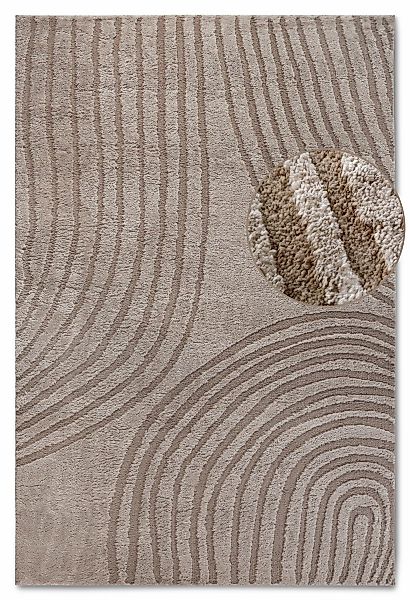ELLE DECORATION Designteppich "Pigment" rechteckig 18 mm Höhe Hochflor, Sha günstig online kaufen