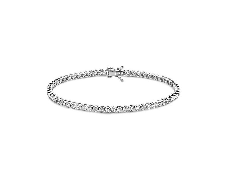 NICEANDnoble Tennisarmband 925er Silber rhodiniert Tennisarmband mit Zirkon günstig online kaufen