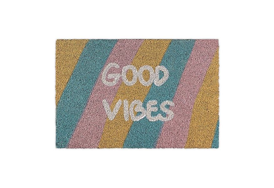 relaxdays Fußmatte Kokos "Good Vibes", Höhe: 15 mm günstig online kaufen