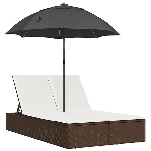 vidaXL Gartenliege Doppel-Sonnenliege mit Kissen & günstig online kaufen