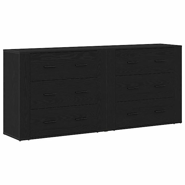 vidaXL Sideboard Schwarz Eichen-Optik 160 x 33 x 70 cm Holzwerkstoff 333308 günstig online kaufen