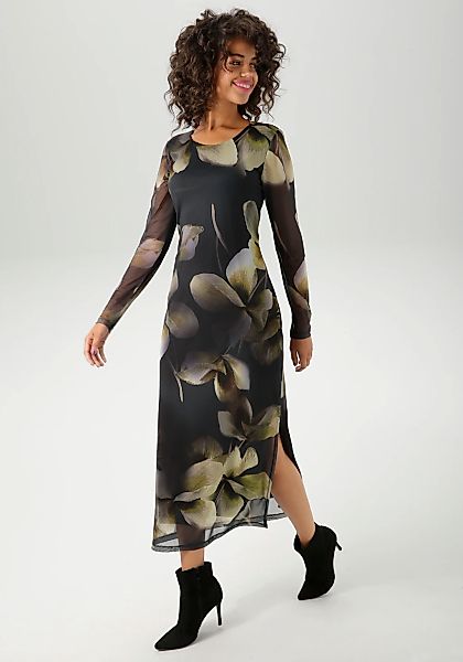 Aniston CASUAL Maxikleid mit großflächigen Batik-Blüten bedruckt günstig online kaufen