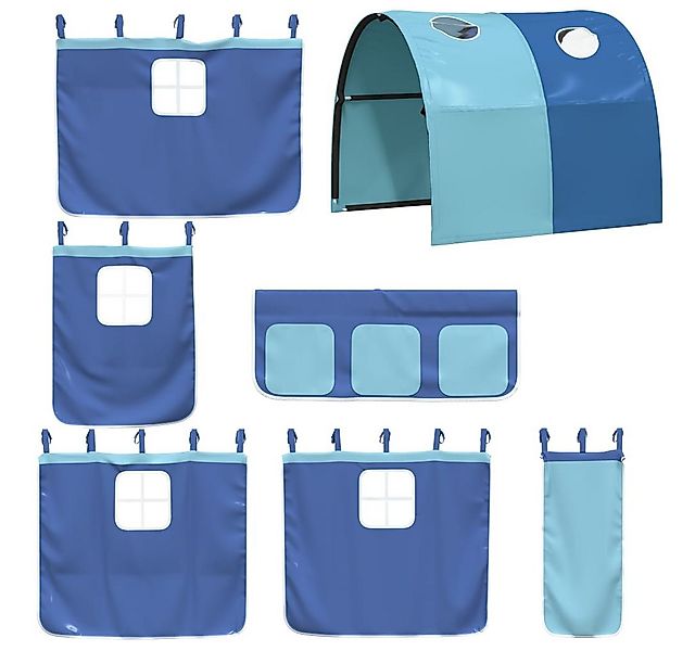 vidaXL Betthimmel Vorhänge für Hochbett mit Tunnel Blau Polyester günstig online kaufen