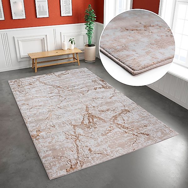 my home Teppich Marbre, rechteckig, Höhe: günstig online kaufen