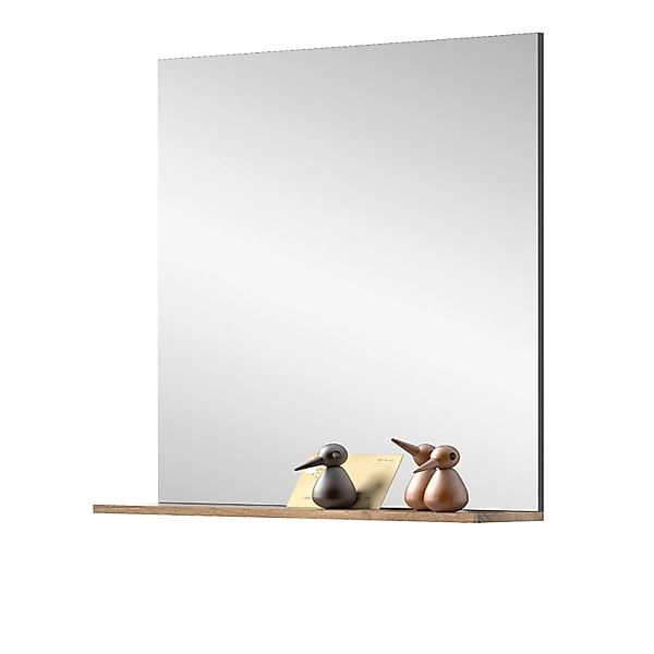Inn.Furn Spiegel Eiche Grau 90 cm mit Ablage Tomaso günstig online kaufen