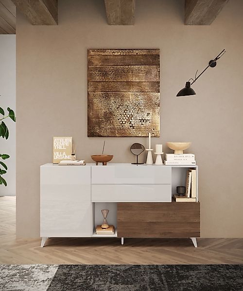 INOSIGN Sideboard "Monaco Breite 181 cm, Anrichte mit 1 Tür, 1 Klappe u. 2 günstig online kaufen