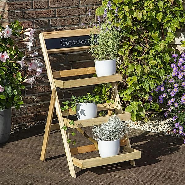 GartenHero Pflanzentreppe Blumentreppe Holz Blumenregal Blumenständer günstig online kaufen