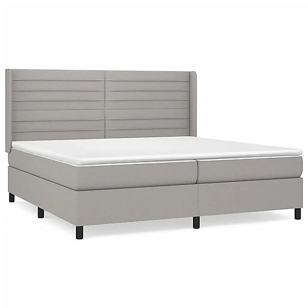 vidaXL Boxspringbett mit Matratze Hellgrau 200x200 cm Stoff1380170 günstig online kaufen