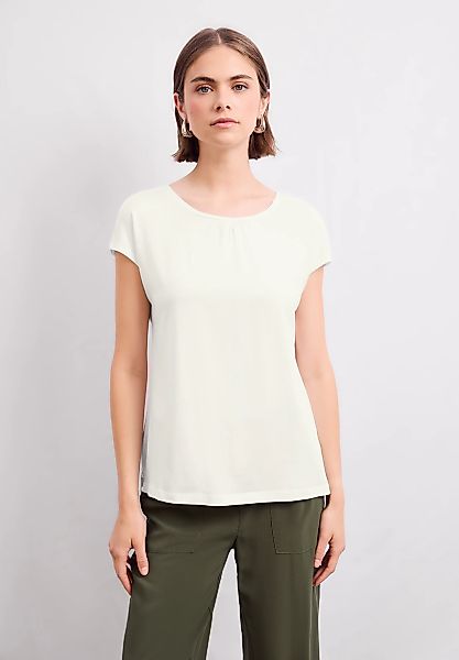 STREET ONE STUDIO T-Shirt aus elastischem Materialmix günstig online kaufen