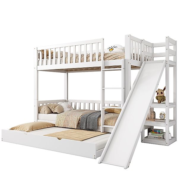Odikalo Kinderbett Etagenbett Rollbett Fallschutzgitter Rutsche günstig online kaufen