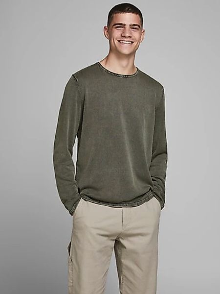 Jack & Jones Rundhalspullover "JJELEO KNIT CREW NECK NOOS" Baumwolle, regul günstig online kaufen