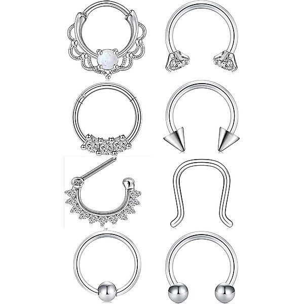 LAURITAMI Nasenpiercing-Set Septum Clicker Hufeisen Ring günstig online kaufen