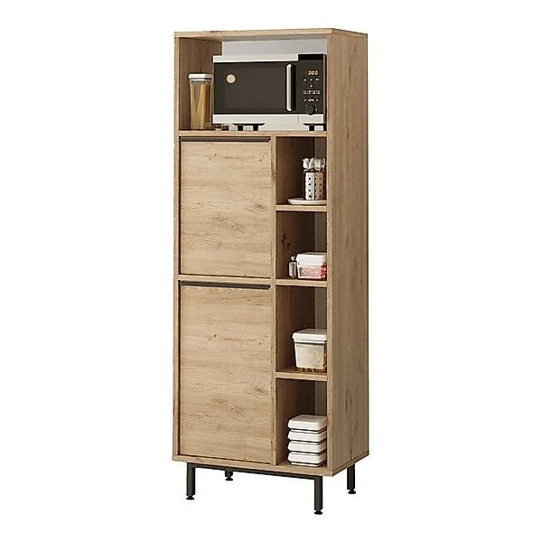 en.casa Küchenbuffet »Vesanto« mit 2 Türen 162 x 60 x 36 cm Eichenoptik günstig online kaufen