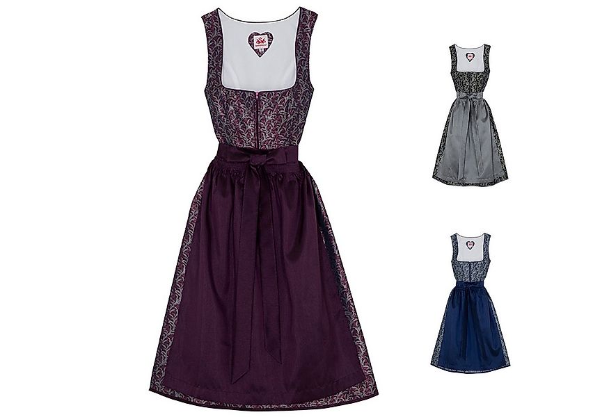 Spieth & Wensky Dirndl Elsa-Dirndl Elsa 2-teiliges Midi-Dirndl Kleid Dirndl günstig online kaufen