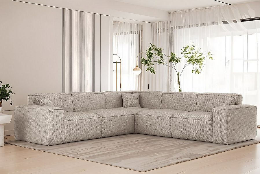Fun Möbel Ecksofa Designersofa CELES PREMIUM in Stoff Artico Universal (246 günstig online kaufen