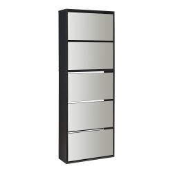 en.casa Schuhkipper, »Lund« mit 5 verspiegelten günstig online kaufen