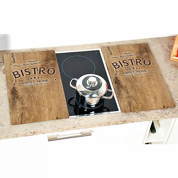 KESPER Schneide- und Abdeckplatte "Bistro", (Set, 2 tlg.), Mit 6 Elastikfüß günstig online kaufen