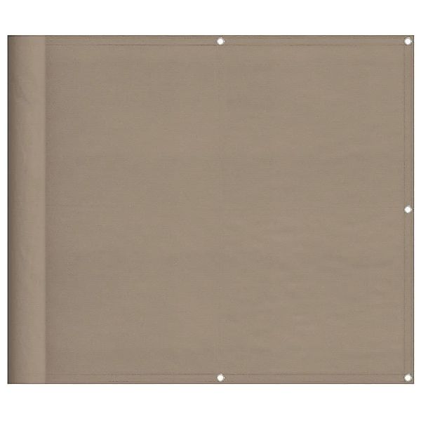 vidaXL Balkon-Sichtschutz Taupe 90x1000 cm 100 % Polyester-Oxford 4000244 günstig online kaufen