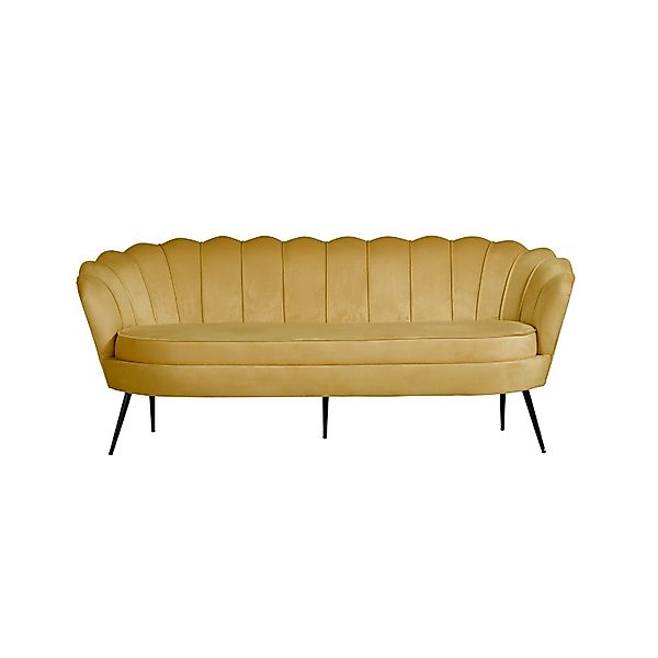 ebuy24 Nice Sofa 3 Personen Velour Curry Gelb günstig online kaufen