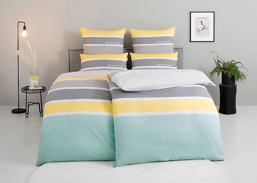 TOM TAILOR HOME Bettwäsche "Felix in Gr. 135x200 oder 155x220 cm" 3 tlg. mi günstig online kaufen
