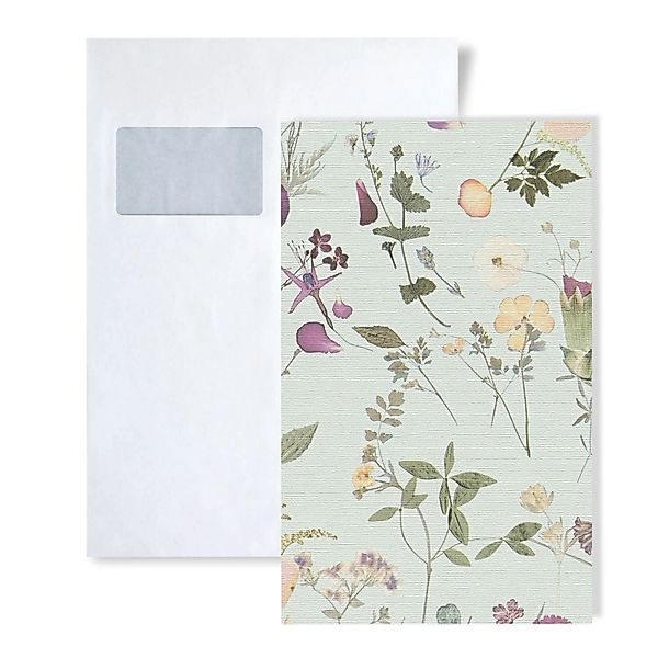 PROFHOME 1 MUSTERSTÜCK S-397463-GU DIN A4 MUSTER der Floralen Tapete günstig online kaufen