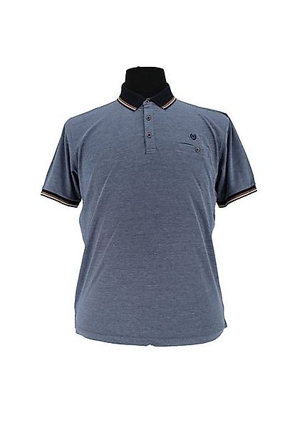 Mode Monte Carlo Poloshirt Polo-Shirt Knopf Blaugrau günstig online kaufen