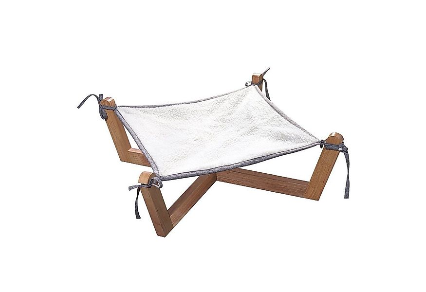 HomeGuru Katzen-Hängematte Katzenbett mit Holzgestell, Hängematte für Katze günstig online kaufen