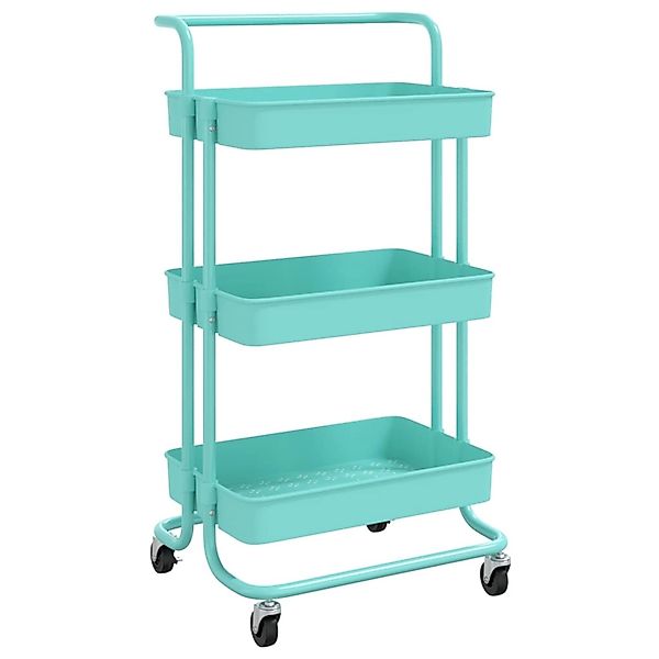 Küchenwagen 3 Etagen Türkis 42x25x83,5 Cm Eisen Und Abs günstig online kaufen