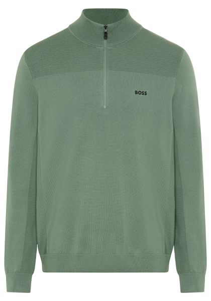 BOSS GREEN Strickpullover Stehkragen mit Reißverschluss, günstig online kaufen