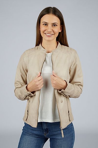 7eleven Lederjacke SESONO (1-St) mit Ziernähten günstig online kaufen