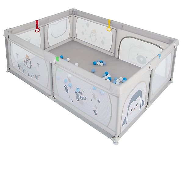 KOMFOTTEU Laufstall, Krabbelgitter mit 50 Spielbällen günstig online kaufen