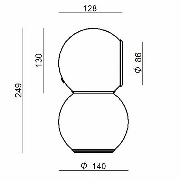 Stilnovo Gravitino LED-Tischlampe Magnet, rot-grau günstig online kaufen