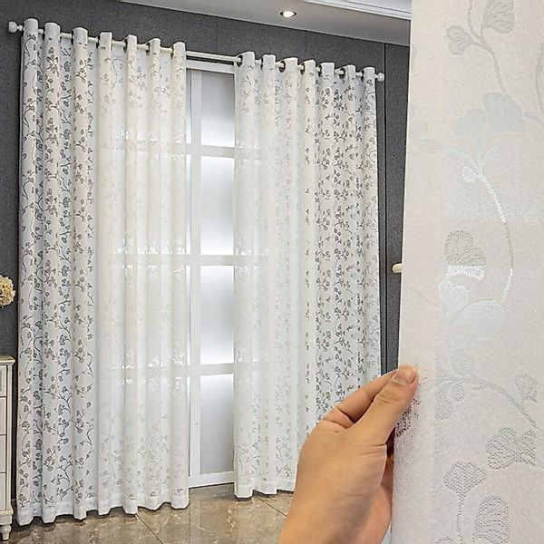 BYSURE Vorhang (2 St), Ösen, halbtransparent, günstig online kaufen