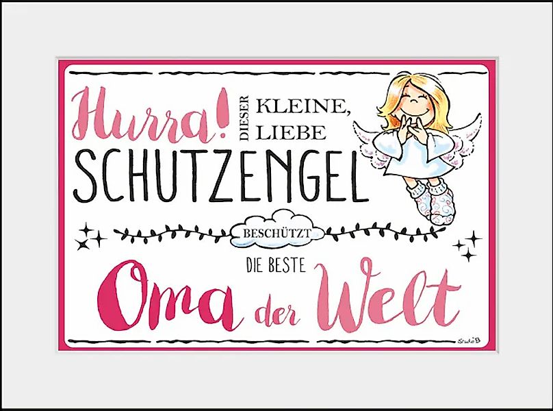 queence Bild »Schutzengel Oma« Engel   Himmel   Liebessprüche   Schriftzug günstig online kaufen