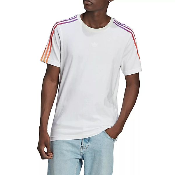 Adidas Originals Sprt 3 Stripes Kurzärmeliges T-shirt M White / Multicolor günstig online kaufen