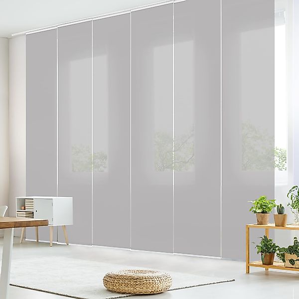 Bilderdepot24 Schiebegardine modern Flächenvorhang blickdicht Achatgrau, günstig online kaufen