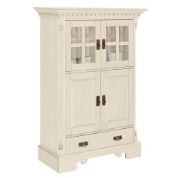 Wohnzimmer Schrank in Creme Weiß Kiefer Massivholz günstig online kaufen