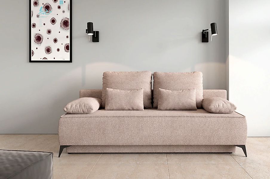WERK2 Schlafsofa "Indira", 2-Sitzer Sofa & Schlafcouch mit Bettkasten günstig online kaufen