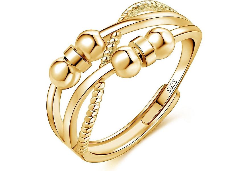 LuxusKollektion Silberring Ring 925 Sterling Silber Einstellbar Anti Stress günstig online kaufen
