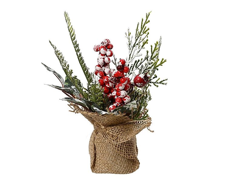 Gestecke, Kaemingk, Weihnachtsgesteck künstlich mit Zweigen und Beeren 20cm günstig online kaufen