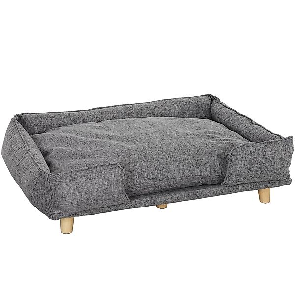 PawHut Hundesofa Hundecouch mit Rückenlehne, Holzbeine Hundebett mit Polyes günstig online kaufen