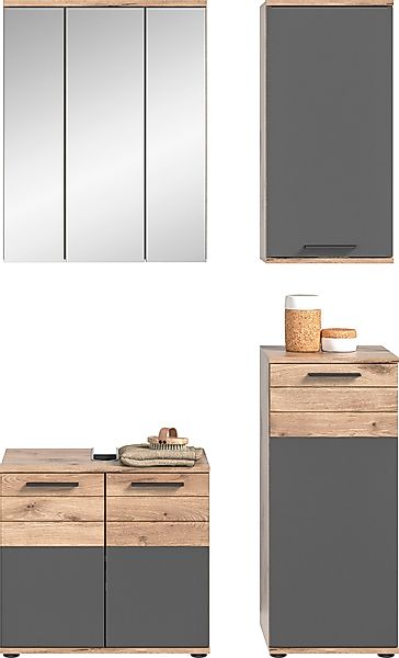 welltime Badmöbel-Set "Riga, 4 teilig, bestehend aus:" Set, 4 Stk. tlg. günstig online kaufen