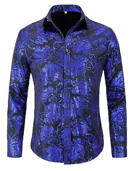 Allthemen Langarmhemd Herren Jacquard Freizeithemd für günstig online kaufen