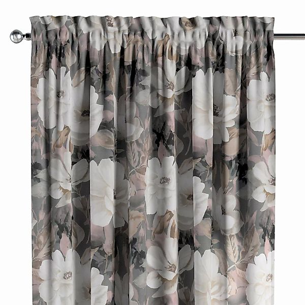 Vorhang mit Tunnel und Köpfchen, grau-rosa, Gardenia (142-13) günstig online kaufen