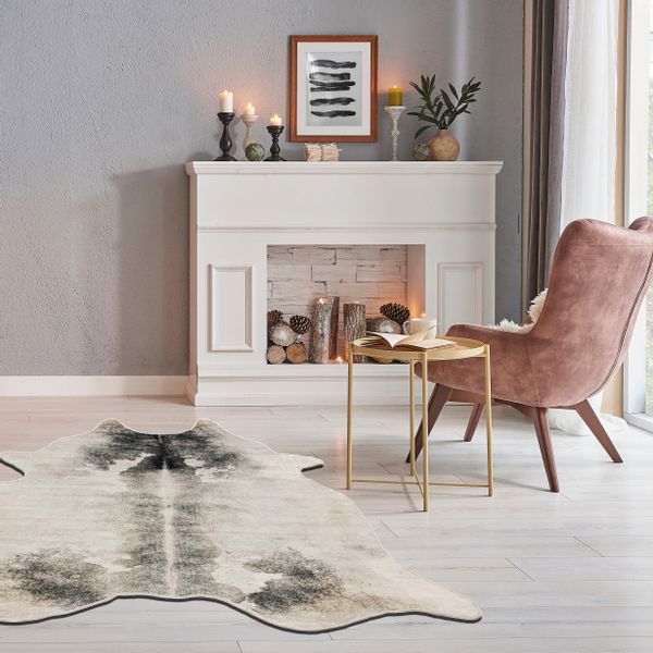 Gino Falcone Fellteppich "Emilia" fellförmig 3 mm Höhe Kunstfell, bedruckt, günstig online kaufen