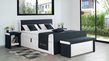 Meisterbetten Boxspringbett Amos (mit Motor, Fußteil, günstig online kaufen
