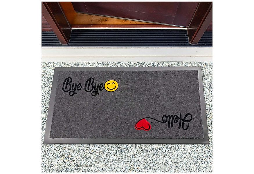 ANRO Fußmatte Rutschfeste Gummibasis Türmatte Schmurzfangmatte, eckig, Höhe günstig online kaufen